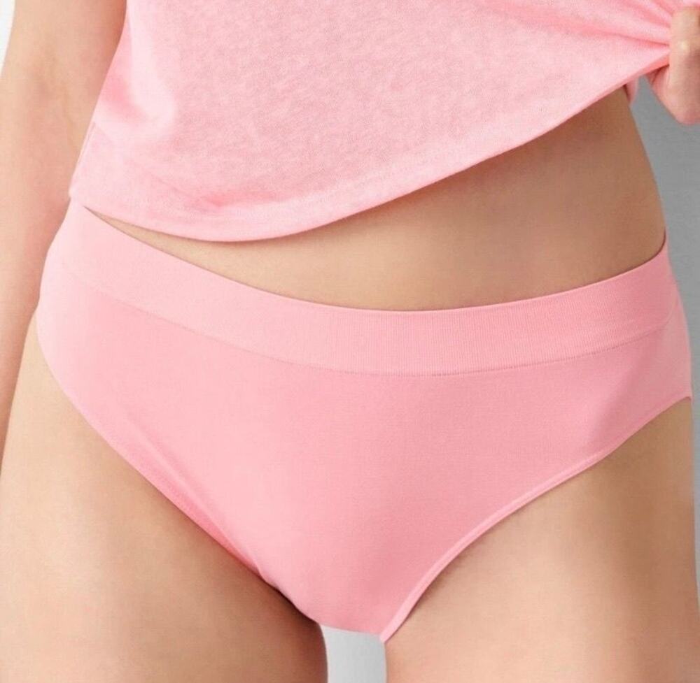 State of Day Women Seamless High Cut Panty Blush Pink Large Intimates Underwear